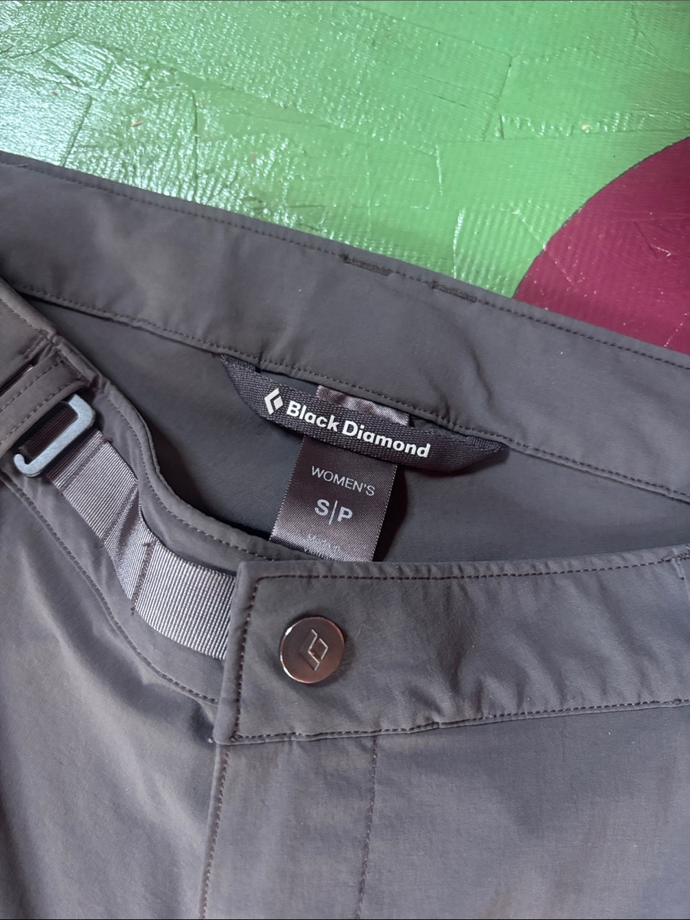 Black Diamond womens Dark Gray Outdoor stretch pants - Picture 3 of 5